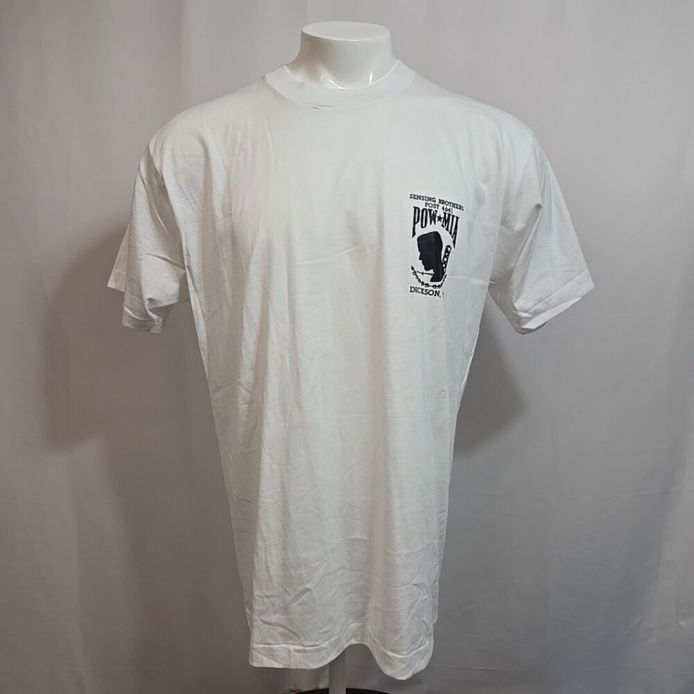 VTG Sensing Brothers POW MIA Post 4641 Dickson TN Size XL Single Stitch US Flag